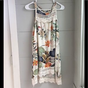 Tropical print dress